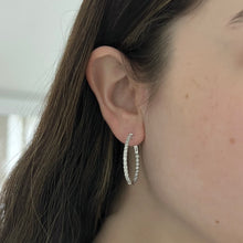 14K GOLD DIAMOND SIENNA HOOPS