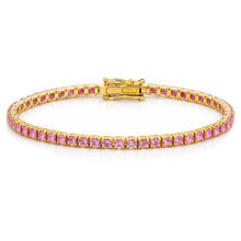 14K GOLD PINK SAPPHIRE DALIA BRACELET