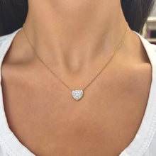 14K GOLD DIAMOND DYLAN HEART NECKLACE