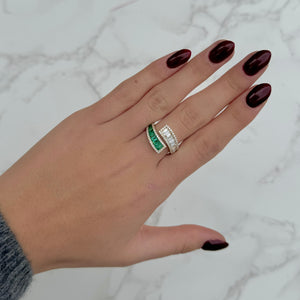 14K GOLD DIAMOND EMERALD ANNALEIGH RING