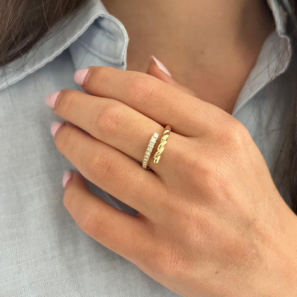 14K GOLD DIAMOND ALIZA RING