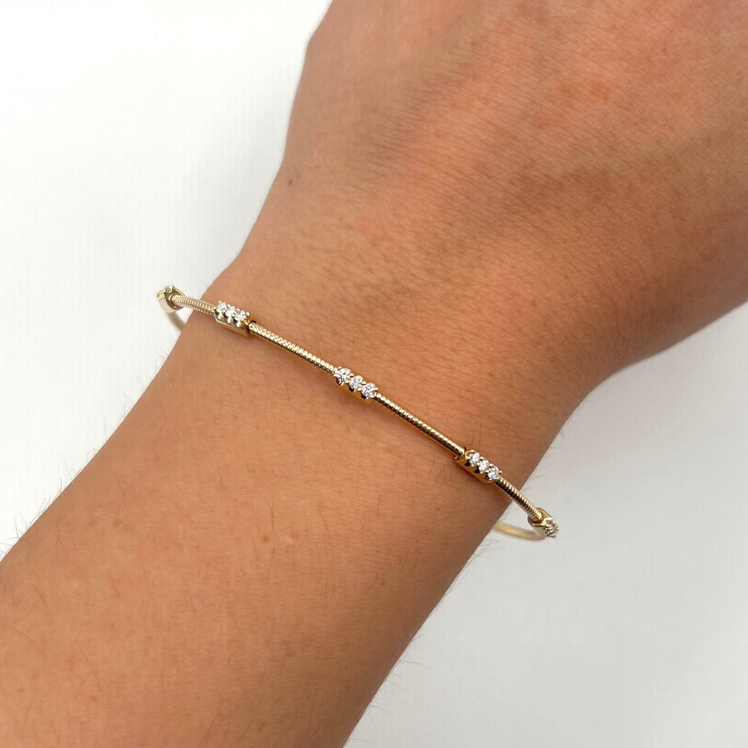 14K GOLD DIAMOND LENA FLEX BANGLE