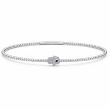 14K GOLD DIAMOND HAMSA FLEX BANGLE