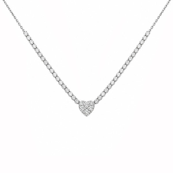 14K GOLD DIAMOND KIMBERLY HEART NECKLACE