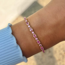 14K GOLD PINK SAPPHIRE NICOLE BRACELET