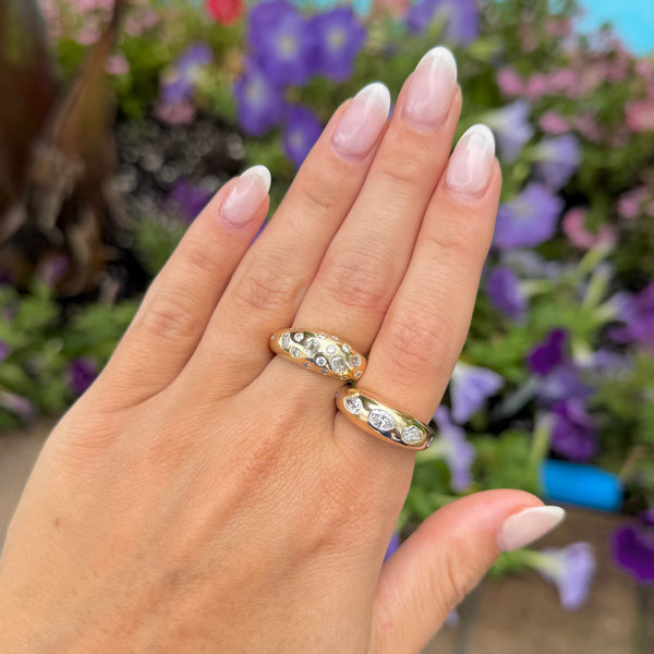 14K GOLD DIAMOND QUINN RING