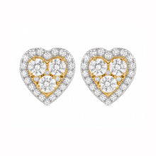 14K GOLD DIAMOND BLAIRE HEART STUDS