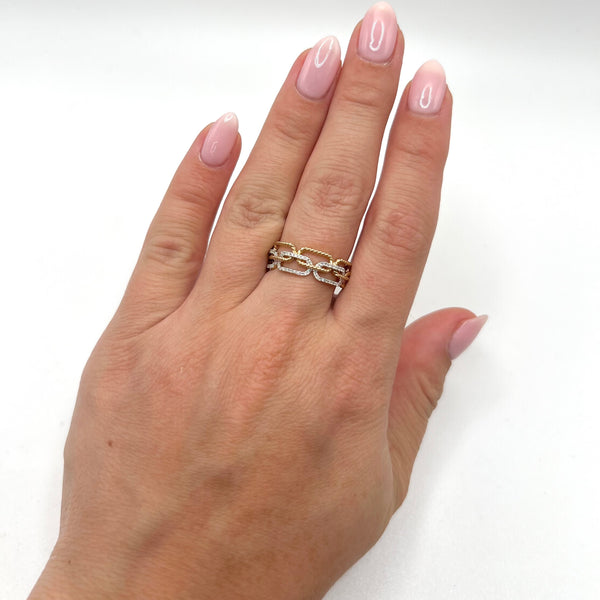 14K GOLD DIAMOND CICI RING