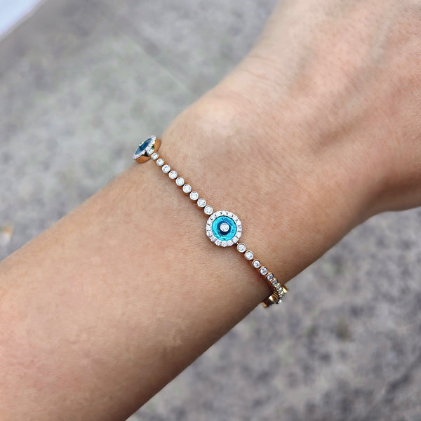 14K GOLD DIAMOND JORDYN EYE BRACELET