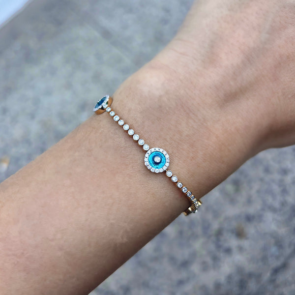 14K GOLD DIAMOND JORDYN EYE BRACELET