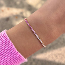 14K GOLD PINK AND WHITE SAPPHIRE SMALL TORI BRACELET