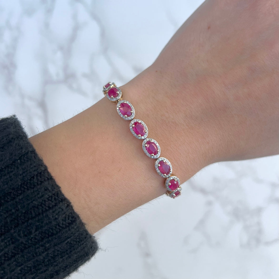 14K GOLD DIAMOND RUBY ELOISE BRACELET