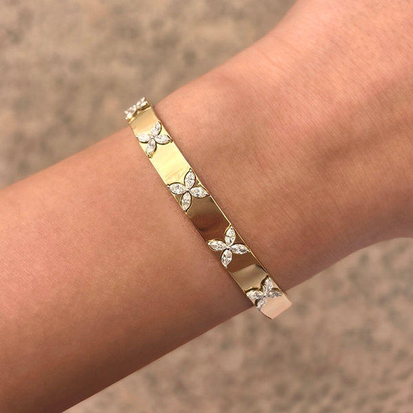14K GOLD DIAMOND BLAYNE BANGLE