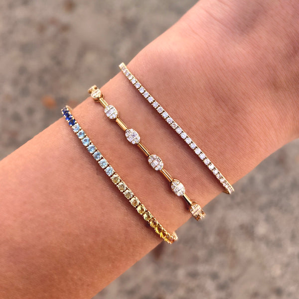 14K GOLD MULTICOLOR SAPPHIRE LISA BRACELET