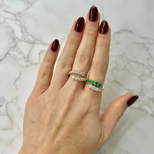 14K GOLD DIAMOND EMERALD CLARISSA RING