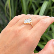 14K GOLD DIAMOND CYNTHIA CLOVER RING