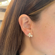 14K GOLD DIAMOND MONICA STUDS