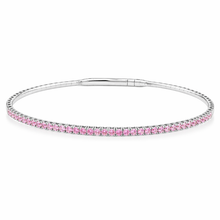 14K GOLD PINK SAPPHIRE JOELLE FLEX BANGLE