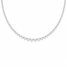 14K GOLD 5.16 NATURAL DIAMOND GRADUATED TENNIS NECKLACE