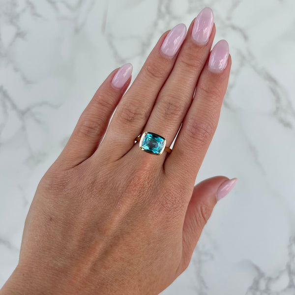 14K GOLD BLUE TOPAZ BROOKE RING