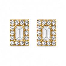 14K GOLD DIAMOND STACEY STUDS