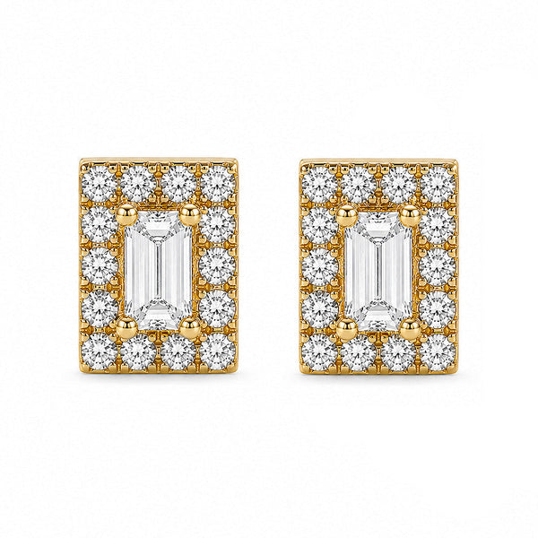 14K GOLD DIAMOND STACEY STUDS