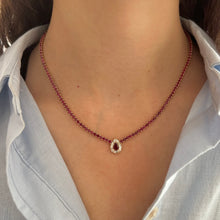 14K GOLD DIAMOND RUBY ALEXANDRA TENNIS NECKLACE