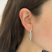 14K GOLD CLASSIC DIAMOND HOOPS
