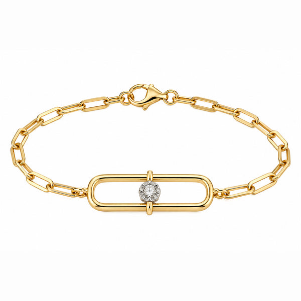 14K GOLD DIAMOND NESSA SLIDER BRACELET