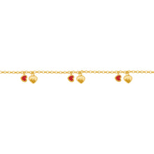 14K GOLD ROSIE RED HEART BABY BRACELET