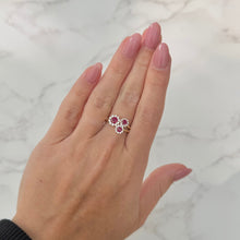 14K GOLD DIAMOND AND RUBY LUCY RING