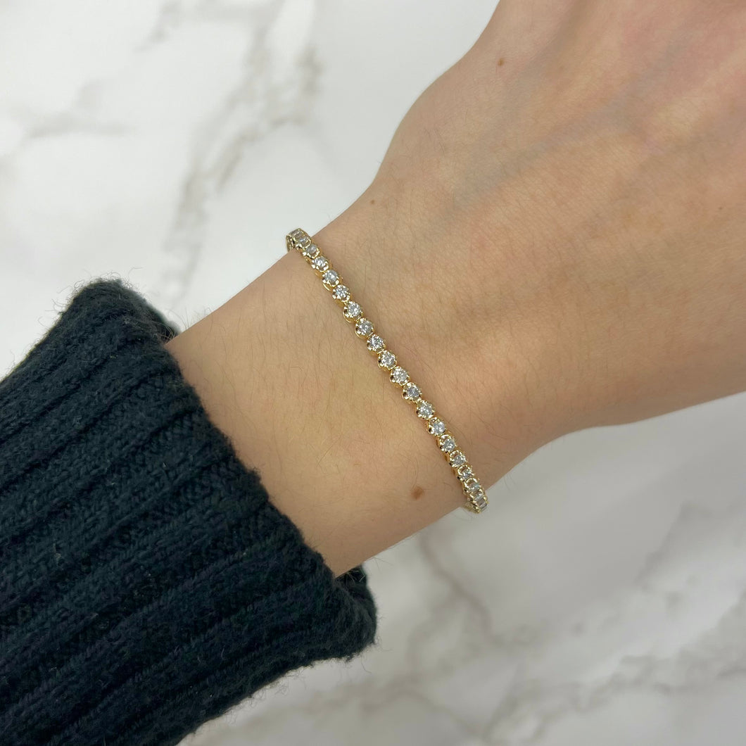 14K GOLD DIAMOND 1.90 CT MICHELLE TENNIS BRACELET
