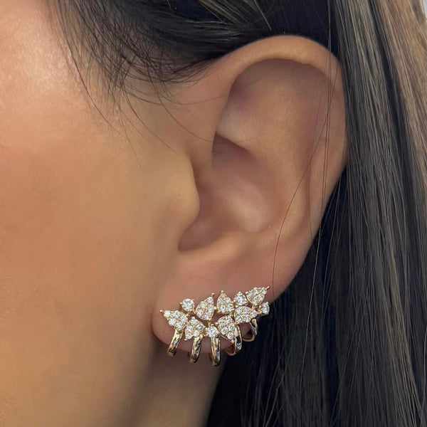 14K GOLD DIAMOND GISELLE EARRINGS