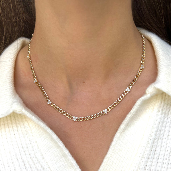 14K GOLD DIAMOND LIANA NECKLACE