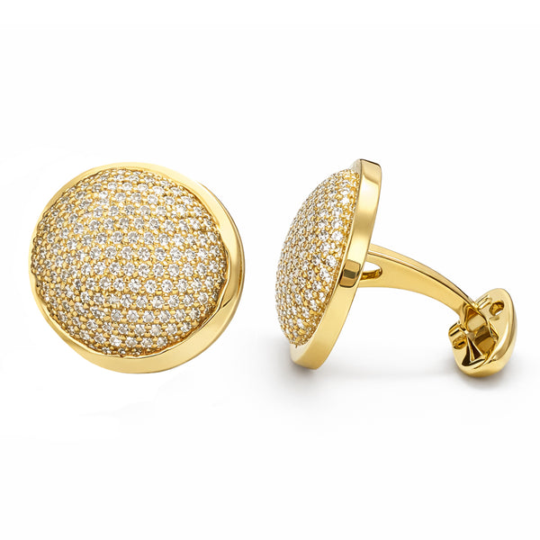 14K GOLD DIAMOND NEIL CUFFLINKS