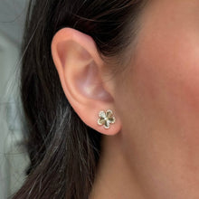 14K GOLD DIAMOND GABI FLOWER STUDS