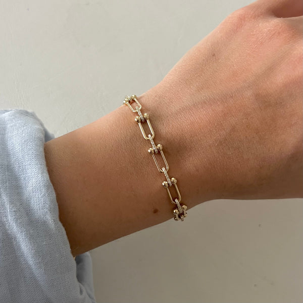 14K GOLD DIAMOND TESS BRACELET