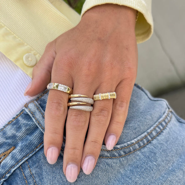 14K GOLD DIAMOND CORA RING