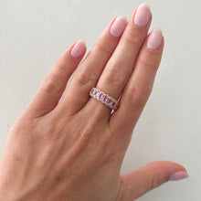 14K GOLD DIAMOND PINK SAPPHIRE SARIT RING