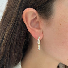 14K GOLD DIAMOND DVORA HOOPS