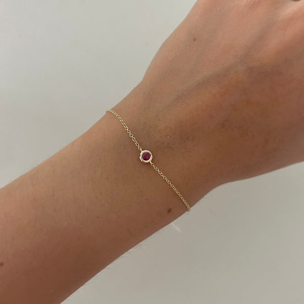 14K GOLD RUBY JOY BRACELET