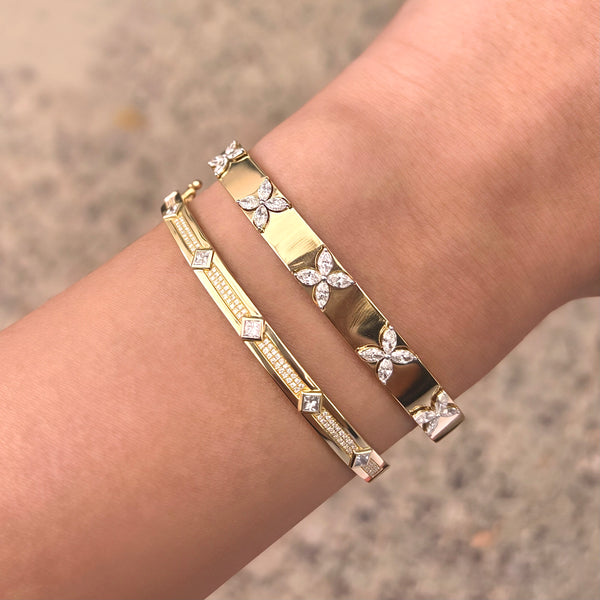14K GOLD DIAMOND BLAYNE BANGLE