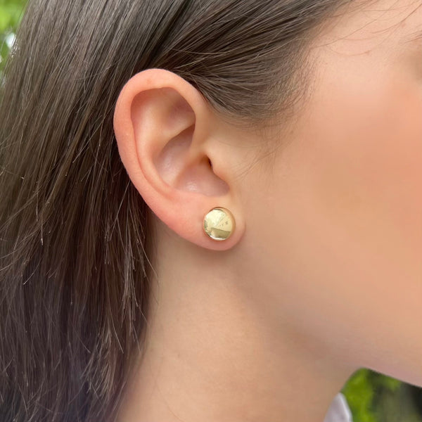 14K GOLD BUTTON STUDS