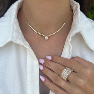 14K GOLD DIAMOND JILLIAN NECKLACE