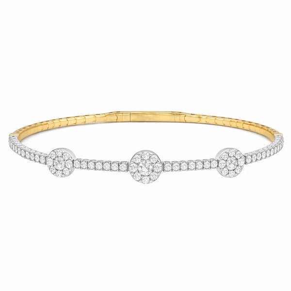 14K GOLD DIAMOND ANGELA FLEX BANGLE