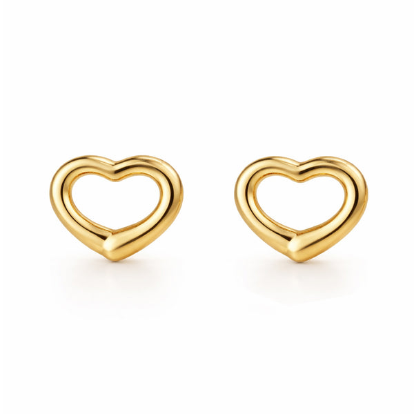 14K GOLD ROMA HEART STUDS