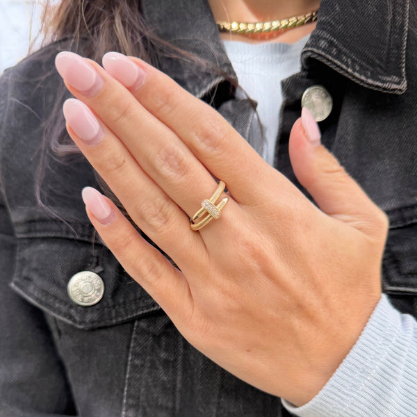 14K GOLD DIAMOND EDY RING