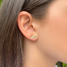 14K GOLD BOW STUDS