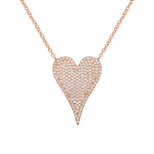14K GOLD DIAMOND MEDIUM JANINE HEART NECKLACE
