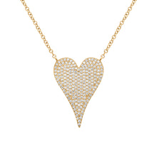 14K GOLD DIAMOND MEDIUM JANINE HEART NECKLACE
